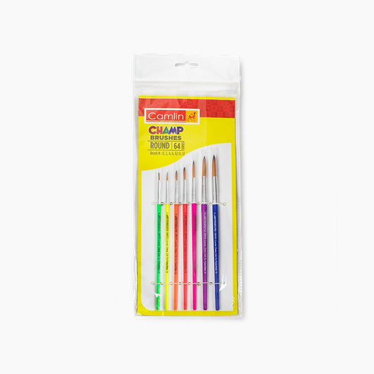 Camlin Champ Round Brush Set - Pack of 7 (Multicolor)