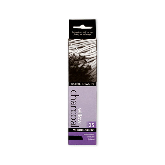 Daler-Rowney 25Pcs Willow Charcoal Medium Sticks