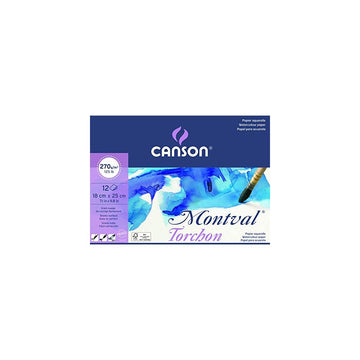 Canson Montval Aquarelle Canson Watercolour Paper, 18cm x 25 cm, White (Pack of 12)