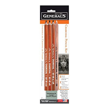 General Pencil "The Original" Charcoal Pencil Kit - Art Set Of 5 Pieces