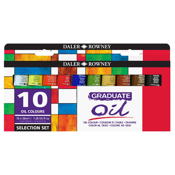 Daler Rowney Graduate Oil Colour Paint Selection Set (10x38ml)