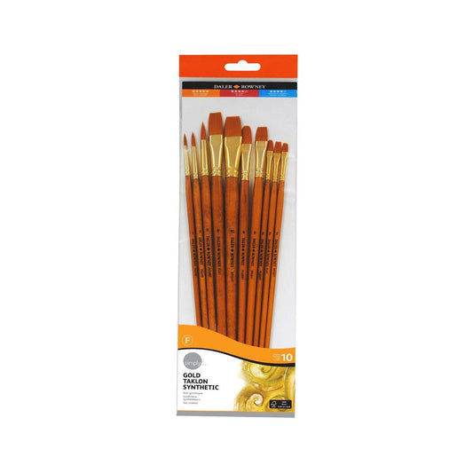 Daler Rowney 216920110 SIMPLY AC G TAKLON LH 10 BRUSH SET