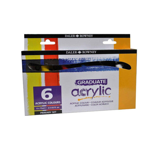 Daler Rowney GRADUATE ACRYLIC PRIMARY SET 6X75ML