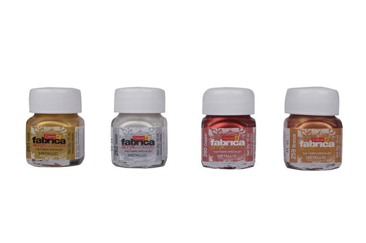 Camel Fabrica Acrylic Metallic Color - 10ml Each, 4 Shades