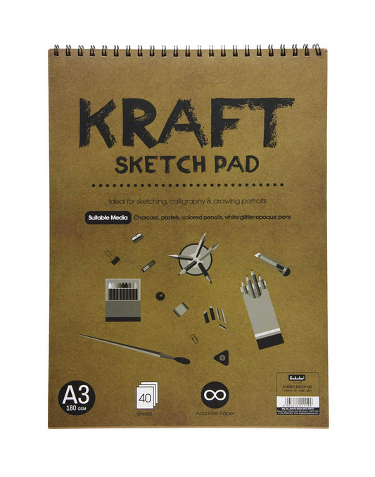 Scholar A3 170 GSM Kraft Paper Sketch Pad (40 Sheets)