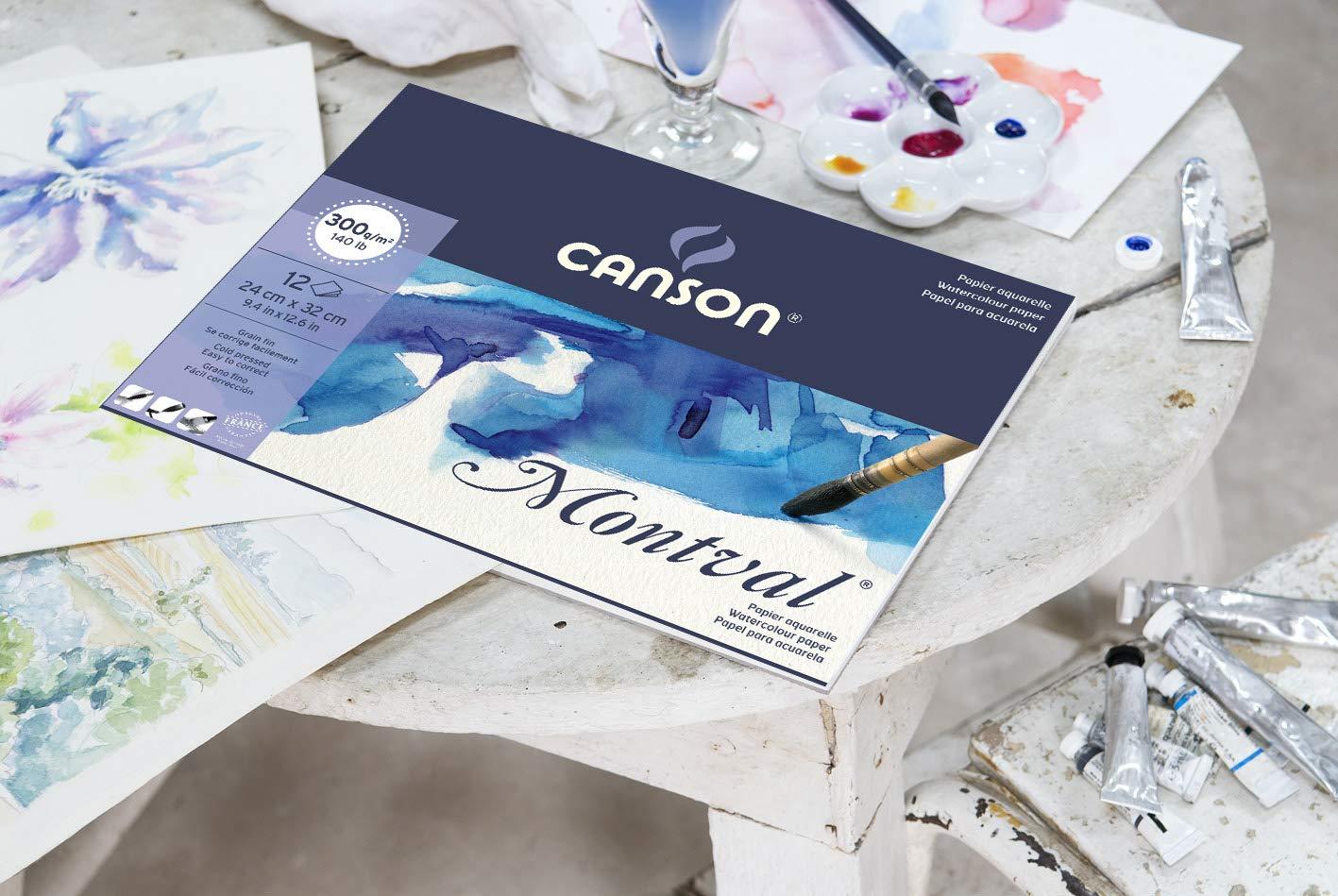 Canson Montval 300 GSM A4 Album of 12 Fine Grain Sheets - Artoodlesstore