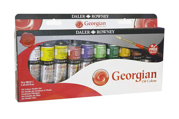 Daler Rowney Georgian Oil Colour Studio Set 10 X 38ML by Anmol Art & Frames