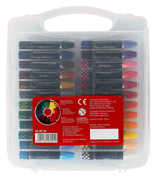 Faber-Castell Premium Hexagonal Oil Pastel Set - Pack of 24