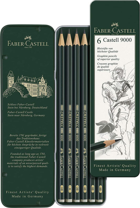 Faber-Castell Castell 9000 Pencil - Pack of 6