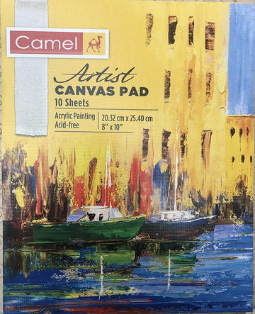 Camel Artist Canvas PAD - 20cm x 25cm (8" x 10")