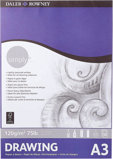 Daler Rowney, Simply Drawing Pd A3 120g 50sh