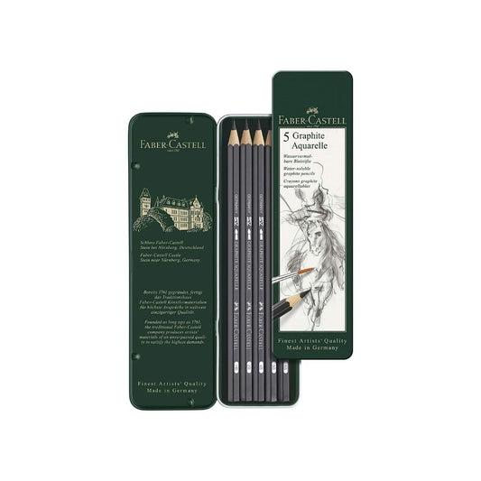 Faber Castell Graphite Aquarelle Pencil Set - Pack of 5