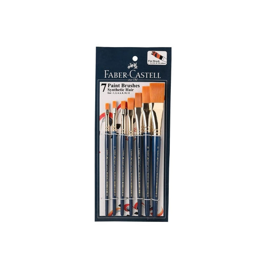 Faber-Castell Paint Brush Set - Flat, Pack of 7