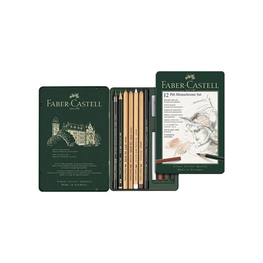 Faber-Castell Pitt Monochrome Set - Pack of 21