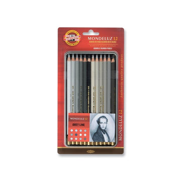 Koh-I-Noor Mondeluz Artist's Water Soluble Coloured Pencils - Set of 12