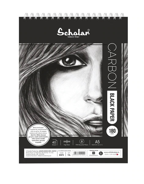 Scholar A5 CARBON SKETCH PAD (BSP2)