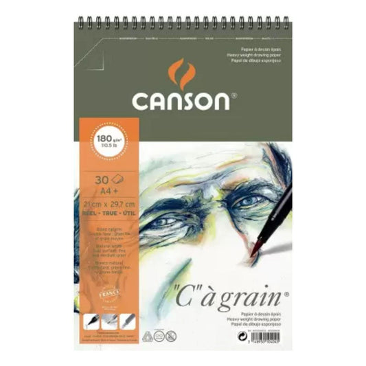 Canson C a' grain 180 GSM A3+ Album of 30 Fine Grain Sheets