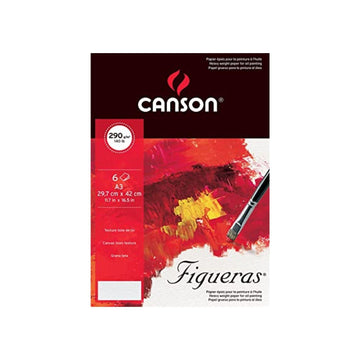 Canson Fine Arts Folder A3 Canvas Grain 290 GSM Figueras Drawing Paper (6 Sheets) - Artoodlesstore