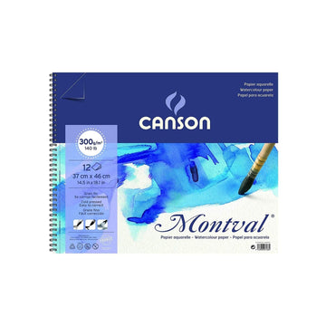 Canson Montval 300 GSM A4 Album of 12 Fine Grain Sheets - Artoodlesstore