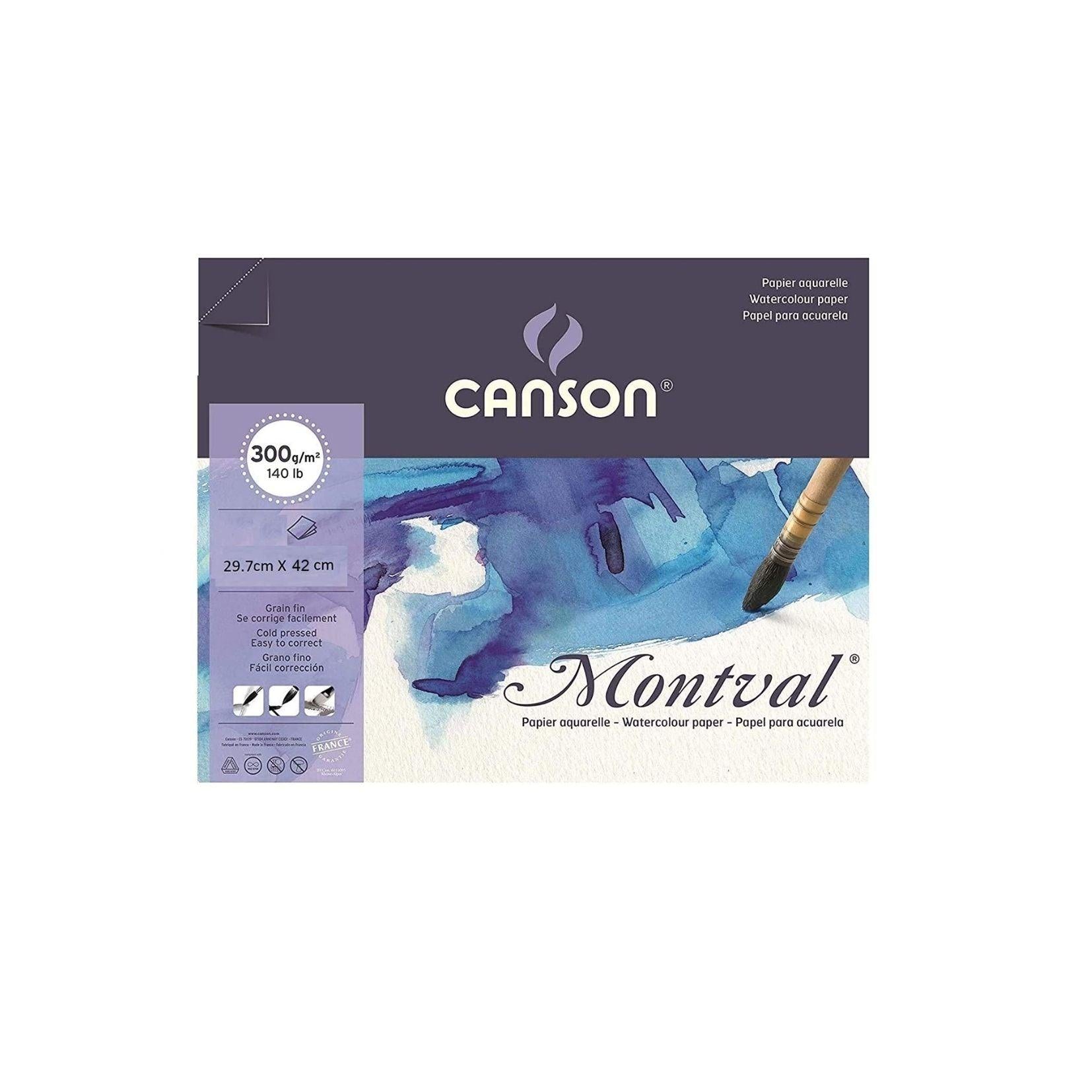 Canson Montval Watercolour Paper 300 GSM A3 5 Sheets - Artoodlesstore