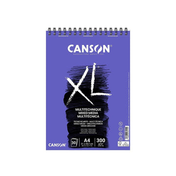 Canson XL Mix Media 300 GSM A4 Album of 30 Medium Grain Sheets - Artoodlesstore