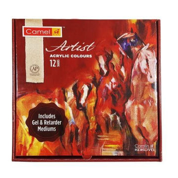 Camlin Kokuyo Artist 40ml Acrylic Color Shade - 12 Shades (Multicolor) - Artoodlesstore