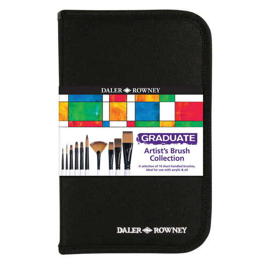 Daler Rowney Graduate Synthetic Brush Zip Case Set of 10 (212500100)