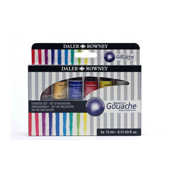 Daler-Rowney Aquafine Gouache Opaque Watercolour Set (6 x 15ml Tubes)