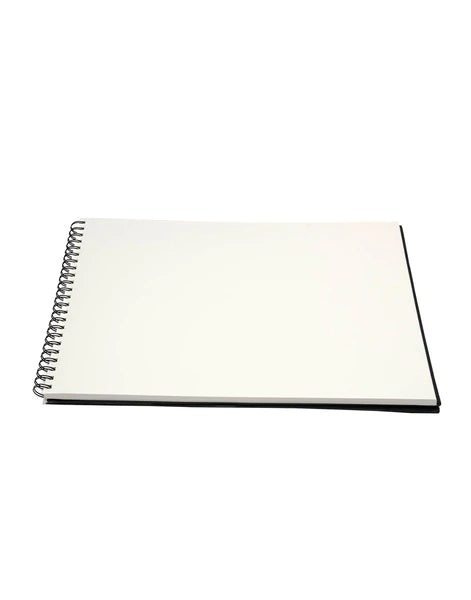 Scholar Noire Sketch Book (A5) (130 GSM Natural Shade Cartridge Paper) (Wiro Bound + Elastic Closure)