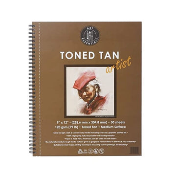 Art Essentials Toned Sketch Artist 9" x 12" Album of 50 Sheets