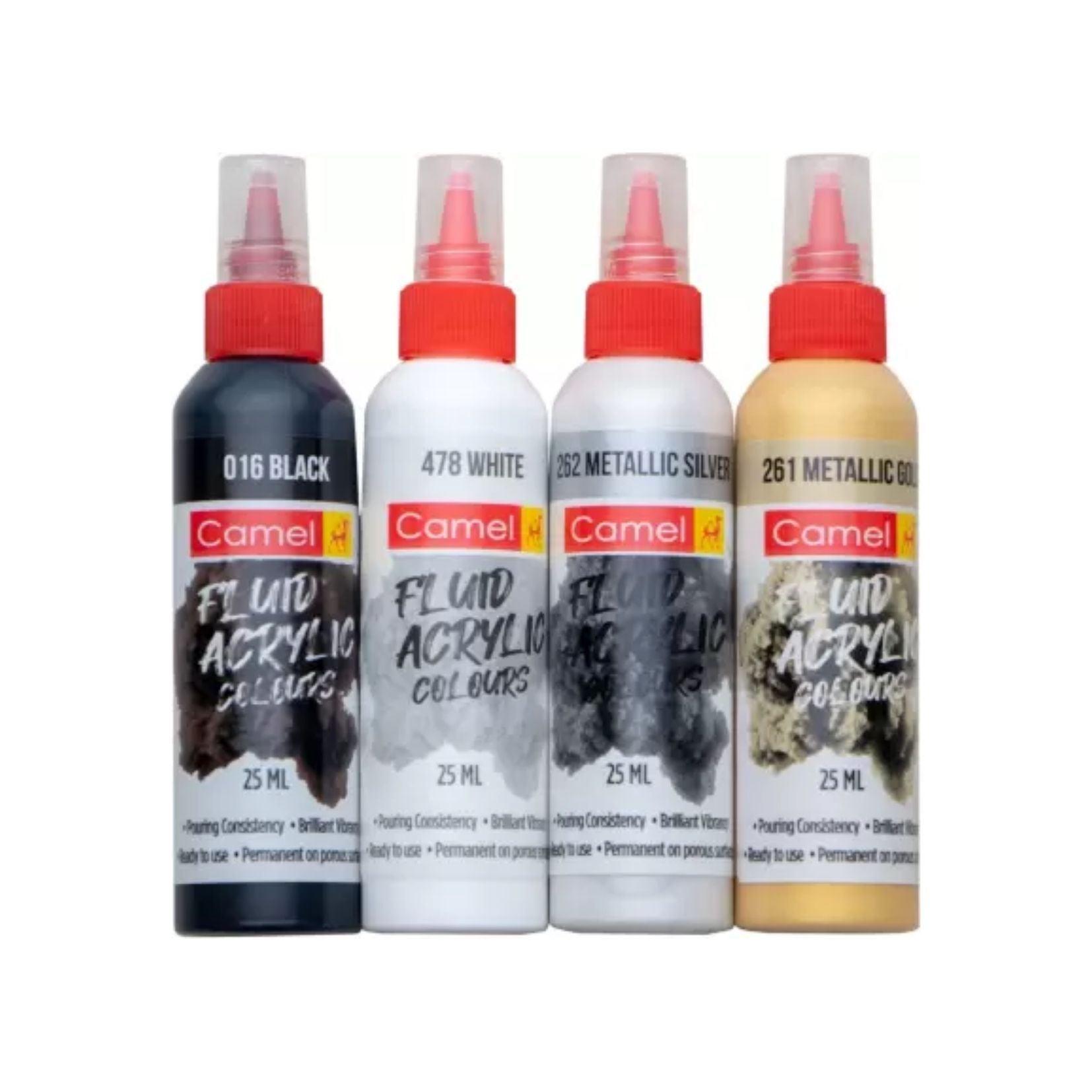 Camel Fluid Acrylic Kit - Monochrome Series - Artoodlesstore