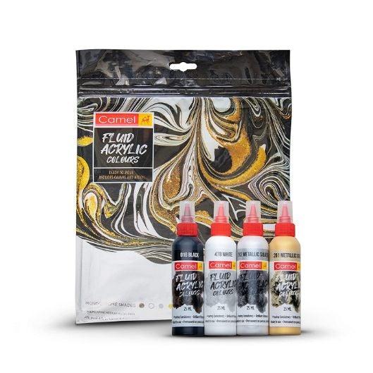 Camel Fluid Acrylic Kit - Monochrome Series - Artoodlesstore