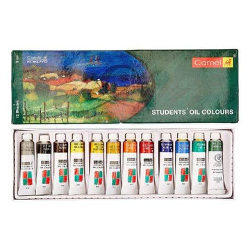 Camel Student Oil Color Box - 9ml Tubes, 12 Shades - Artoodlesstore