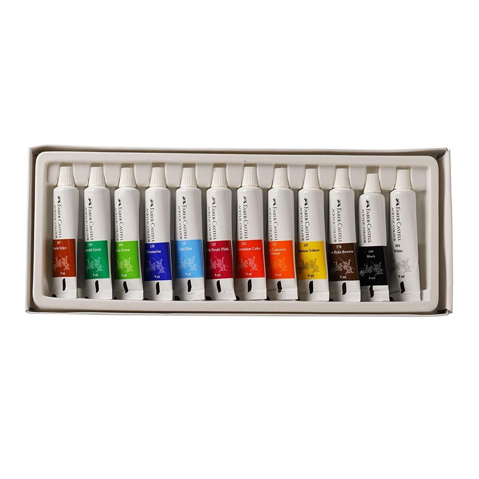 Faber-Castell Student Acrylic Colour (Pack of 12) - Artoodlesstore