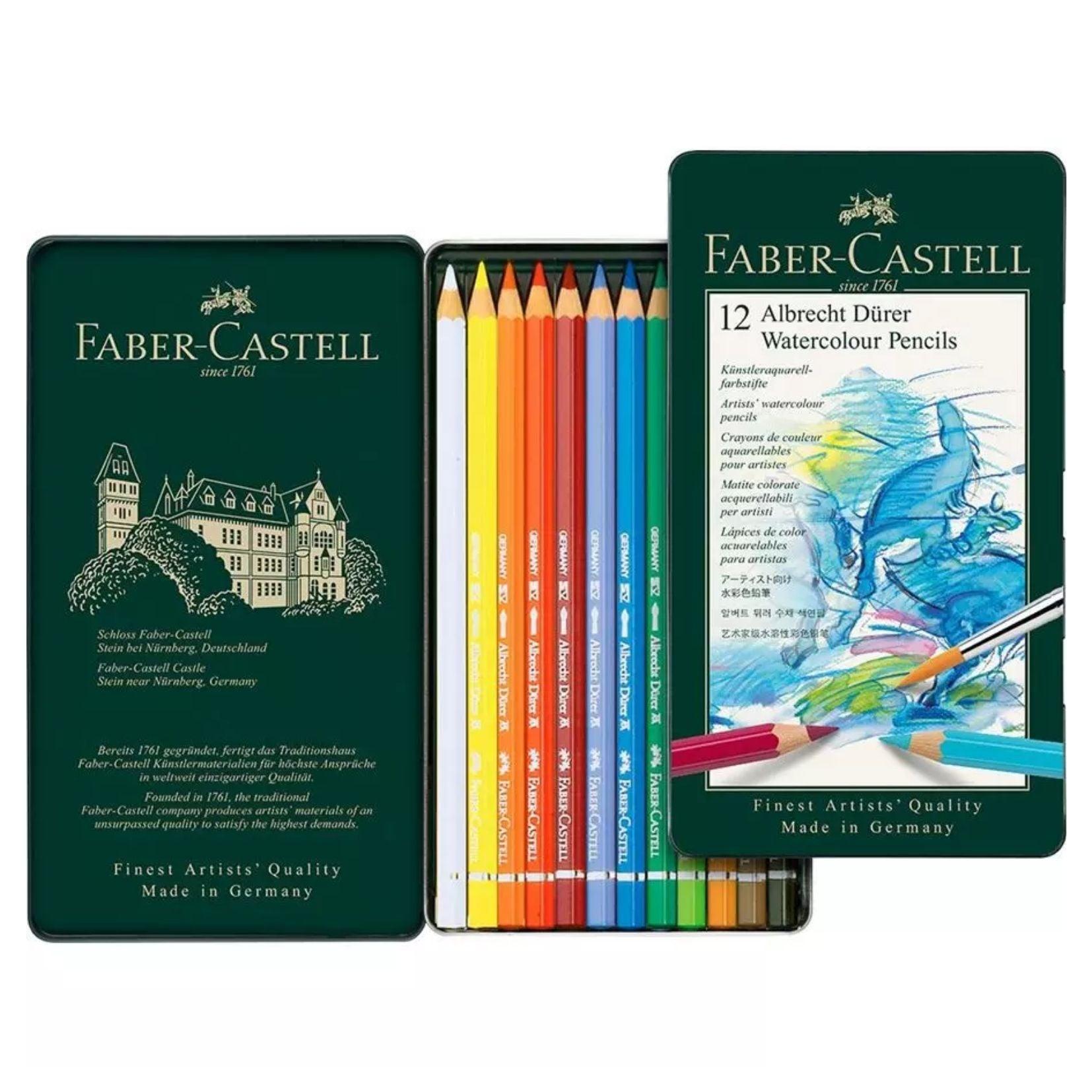 Faber-Castell Albrecht Dürer watercolour pencil, tin of 12 - Artoodlesstore