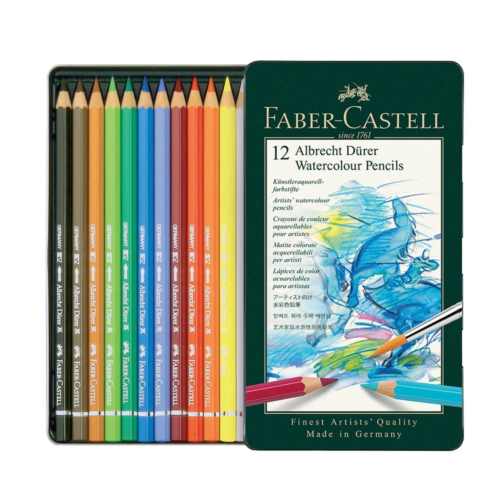 Faber-Castell Albrecht Dürer watercolour pencil, tin of 12 - Artoodlesstore