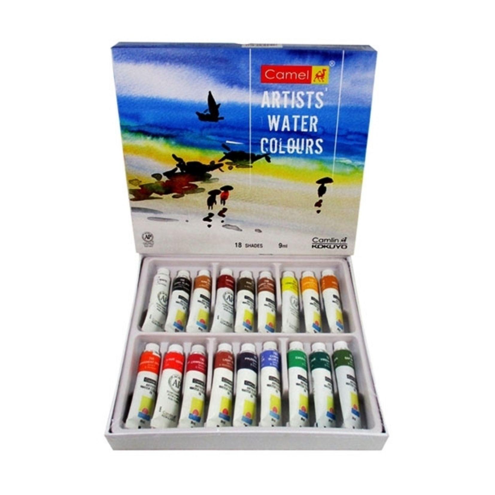 Camel Artists' Water Colours-18 shades - Artoodlesstore