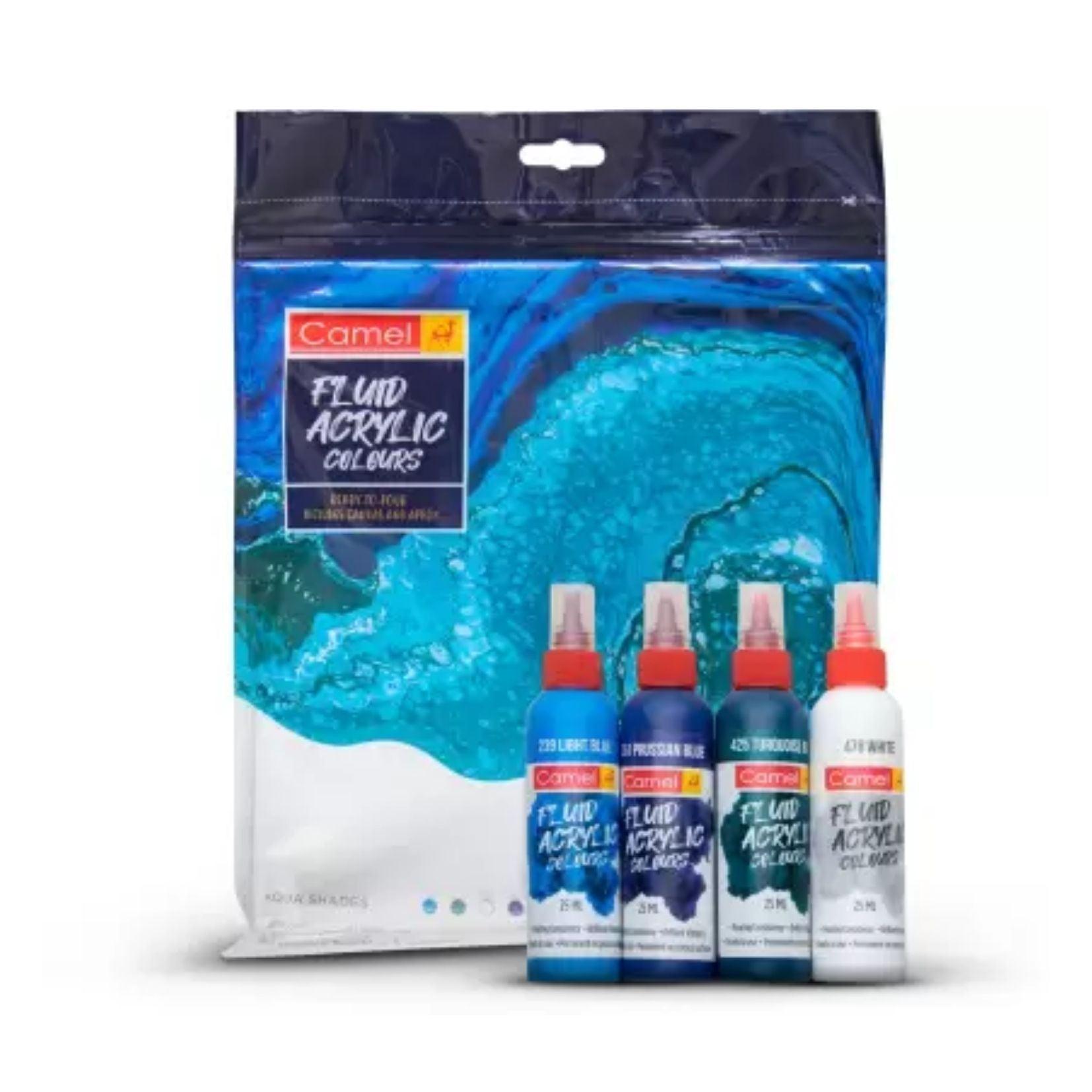 Camel Fluid Acrylic Kit - Aqua Series - Artoodlesstore