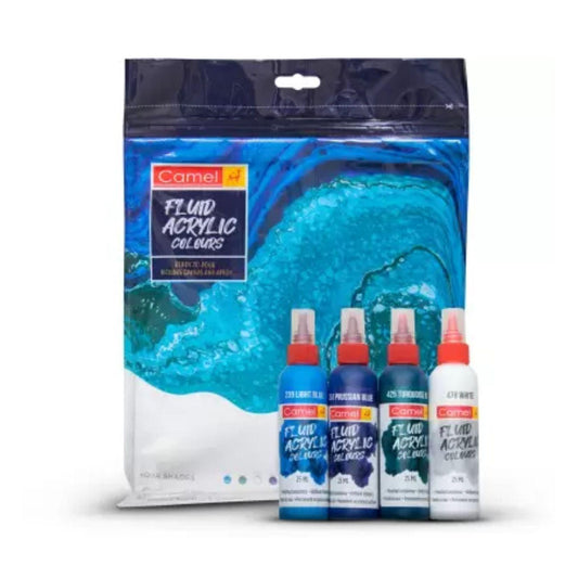 Camel Fluid Acrylic Kit- Aqua Series