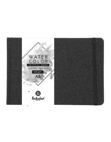 A5 WATERCOLOR JOURNAL (BLACK) - 300 GSM