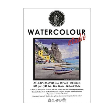 Art Essentials Watercolour Studio A4 (21 cm x 29.7 cm) Pad of 20 Sheets