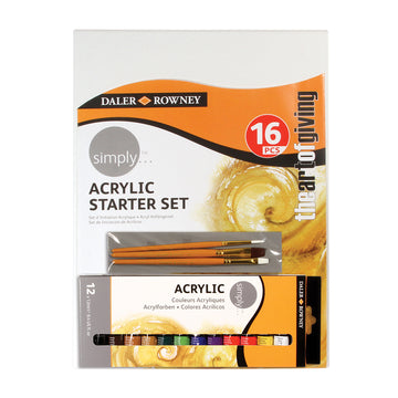 DALER ROWNEY acrylic starter set of 16 pcs.