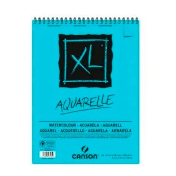 Canson XL Aquarelle - 20 Sheets - 300gsm - 5.9" x 8.3" (14.8 x 21cm) - A5 - Cold Press, White (C400082843)